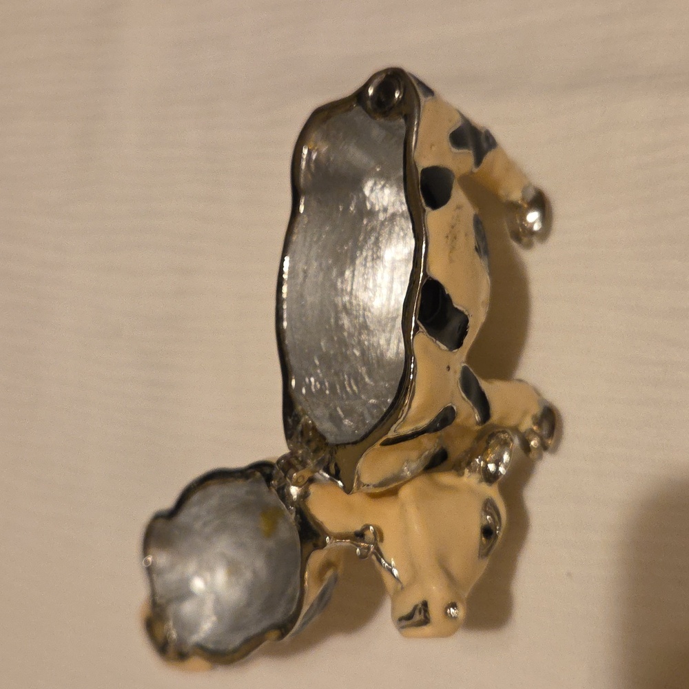Charming Cow Figurine - Black and Cream - Picture 3 of 4
